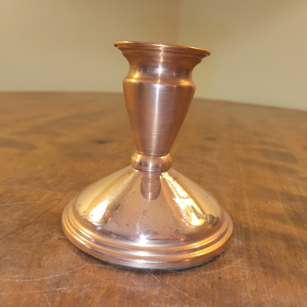 Vintage Copper Craft Guild Candlestick Holder Candle holder 3.75"‎